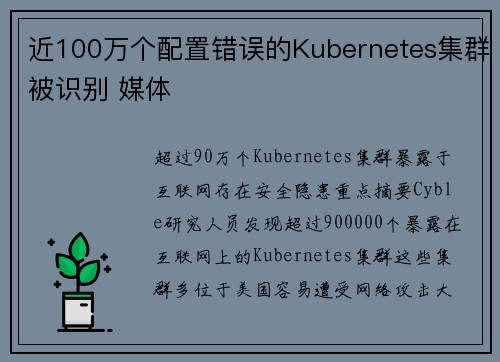 近100万个配置错误的Kubernetes集群被识别 媒体